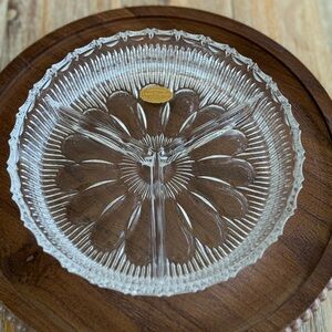 Vintage Lead Crystal Relish Dish Made in Western Germany